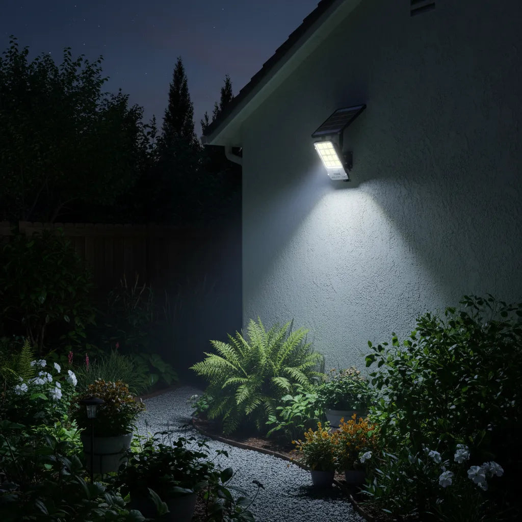 FOCO SOLAR LED 1000W EXTERIOR CON CONTROL Y SOPORTE
