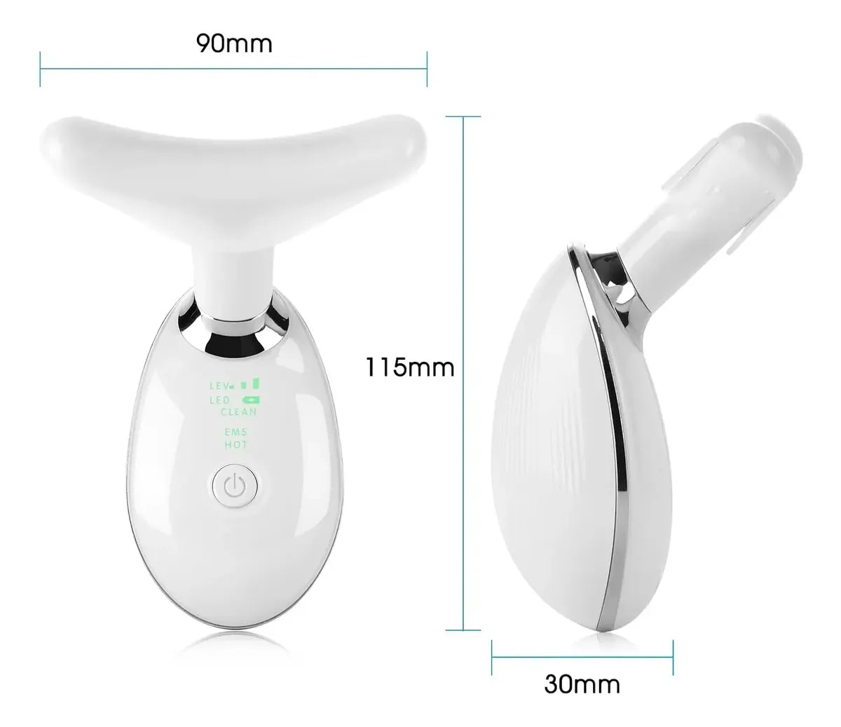 MASAJEADOR REDUCTOR PAPADA FACIAL CUELLO ANTIARRUGAS BLANCO