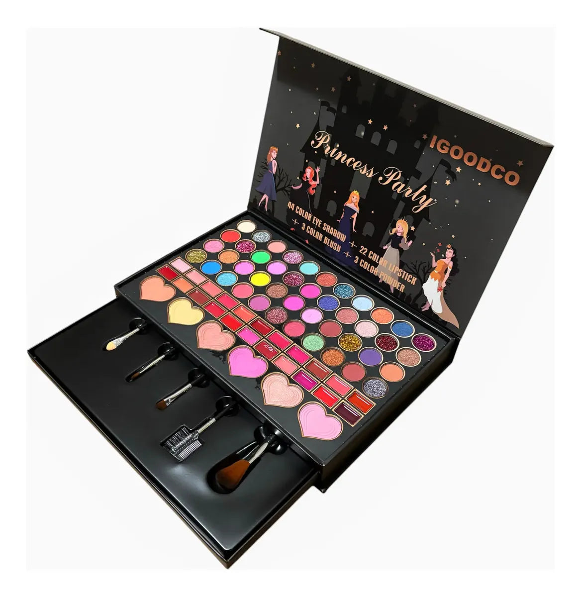 SET DE MAQUILLAJE INFANTIL LAVABLE PARA NIÑAS CON ACCESORIOS