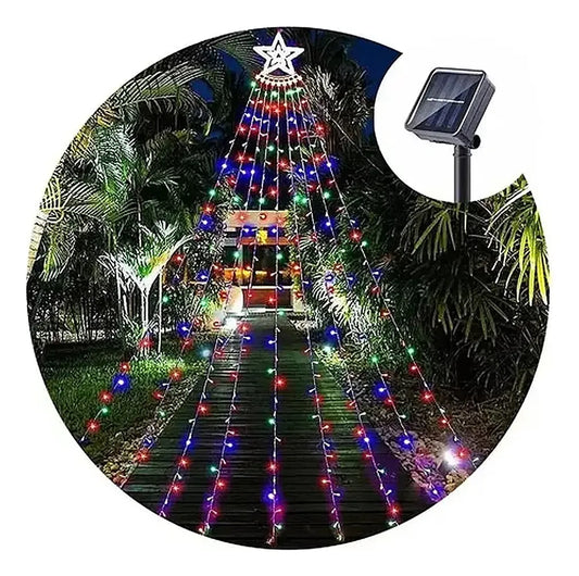 LUCES LED ESTRELLA CORTINA SOLAR 3 METROS