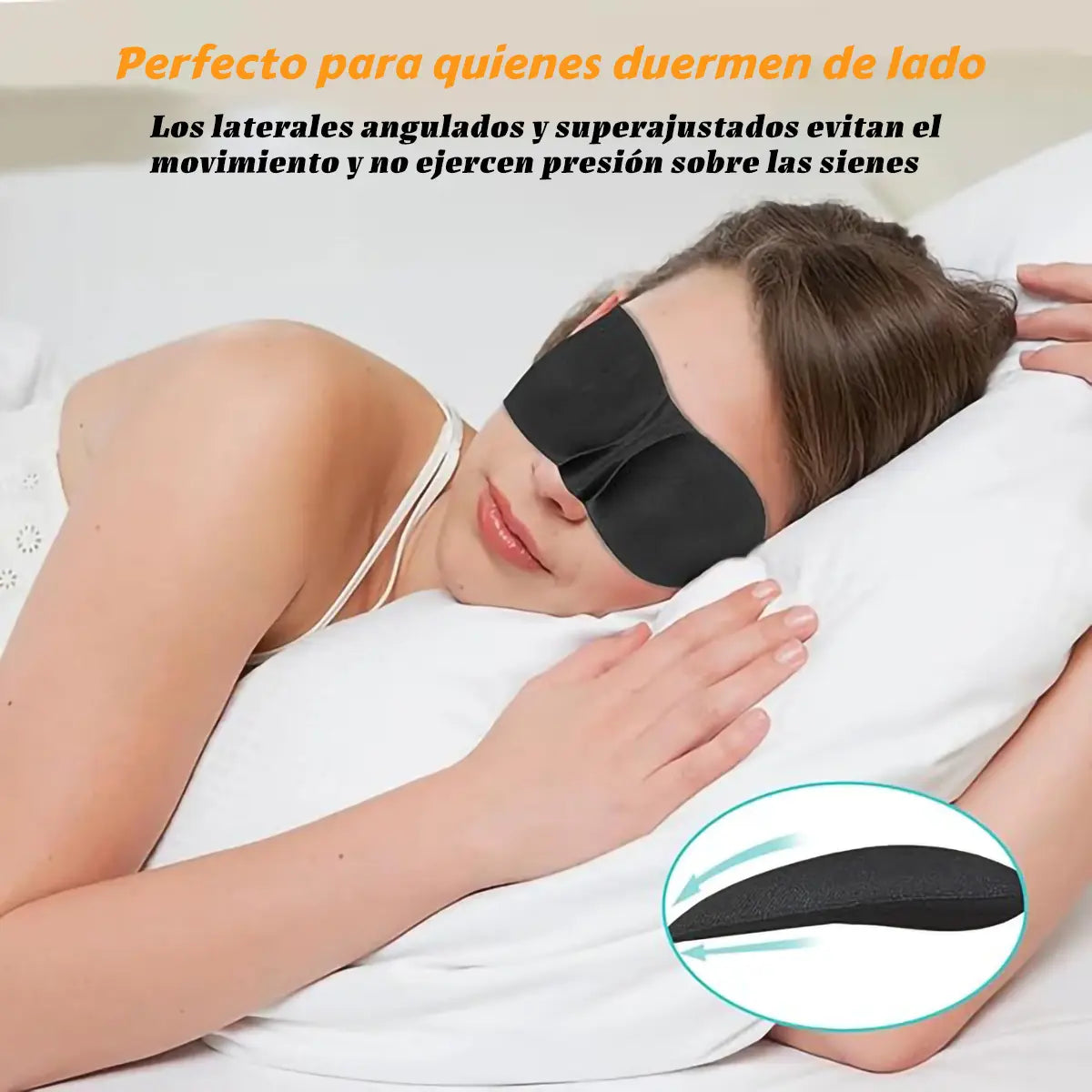 PACK X2 ANTIFAZ 3D PARA DORMIR CON CORREA AJUSTABLE