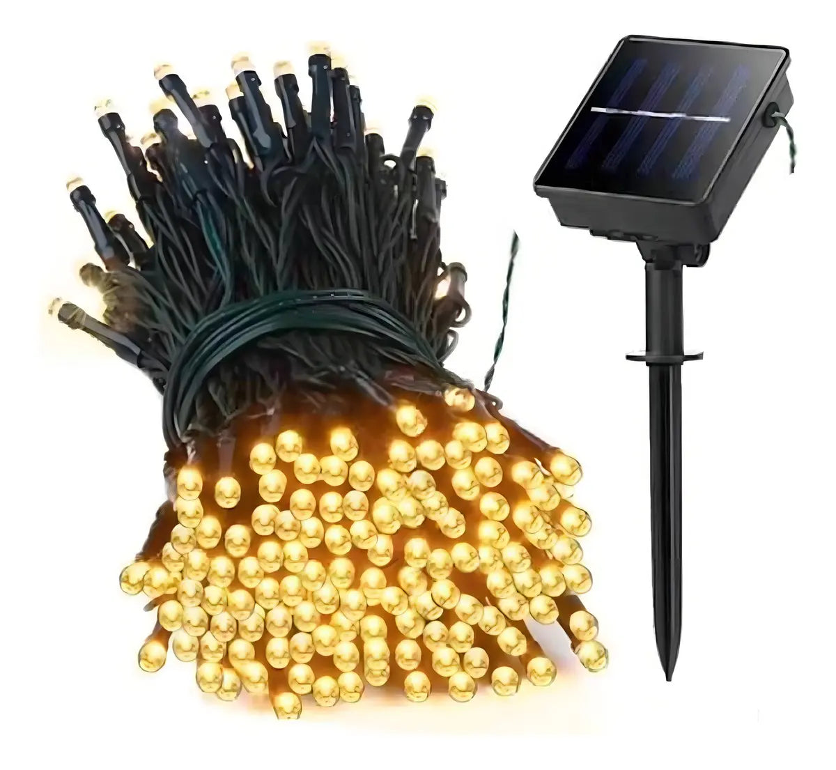 GUIRNALDA SOLAR 20 METROS 200 LED CÁLIDA NAVIDAD