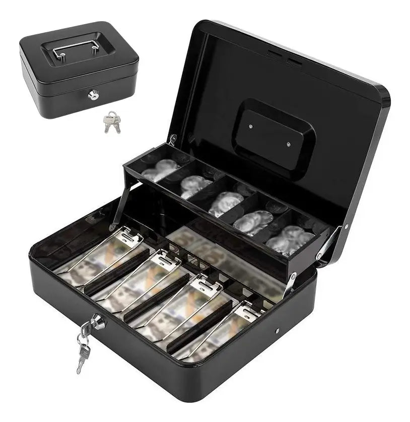CAJA ORGANIZADORA DE DINERO CON LLAVE DE SEGURIDAD