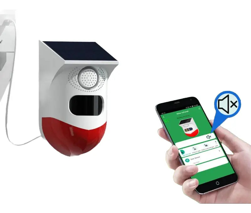 ALARMA SOLAR INTELIGENTE WIFI CON SENSOR INFRARROJO + CONTROL REMOTO