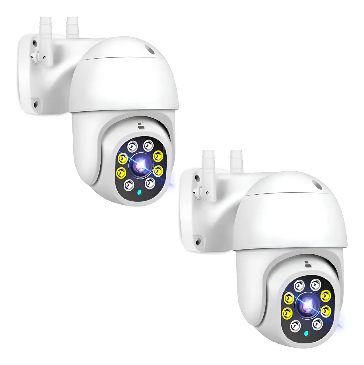 PACK X2 CÁMARAS IP SMART WIFI HD INTERIOR Y EXTERIOR CON VISIÓN NOCTURNA