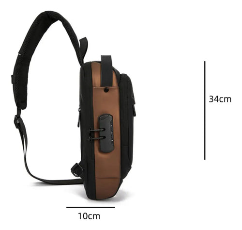 BOLSO BANANO CRUZADO ANTIRROBO IMPERMEABLE MULTIFUNCIONAL
