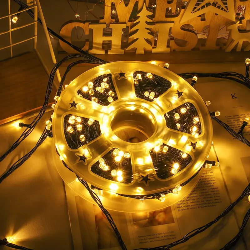 ROLLO DE LUCES LED 50 METROS A CORRIENTE LUZ CÁLIDA - DECORACIÓN NAVIDAD INTERIOR Y EXTERIOR