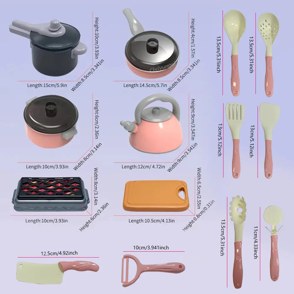 SET COCINA JUGUETE OLLAS Y UTENSILIOS 31 PIEZAS