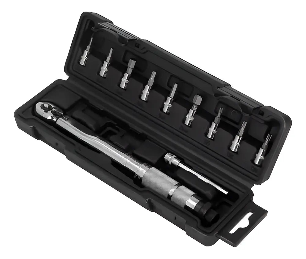 LLAVE DE TORQUE 1/4" TORQUÍMETRO 5-25 Nm -SET 11 PIEZAS