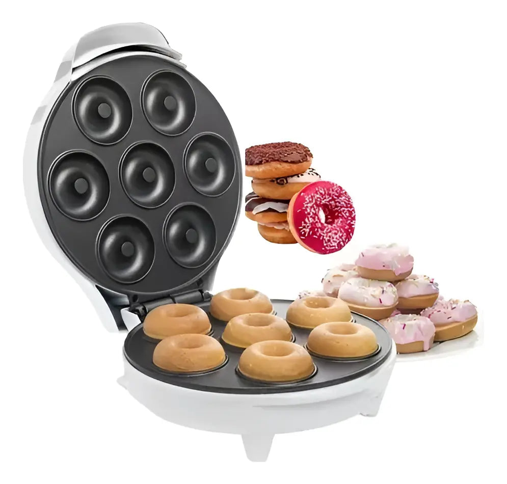 MÁQUINA ELÉCTRICA MINI DONAS ANTIADHERENTE 7 DONUTS