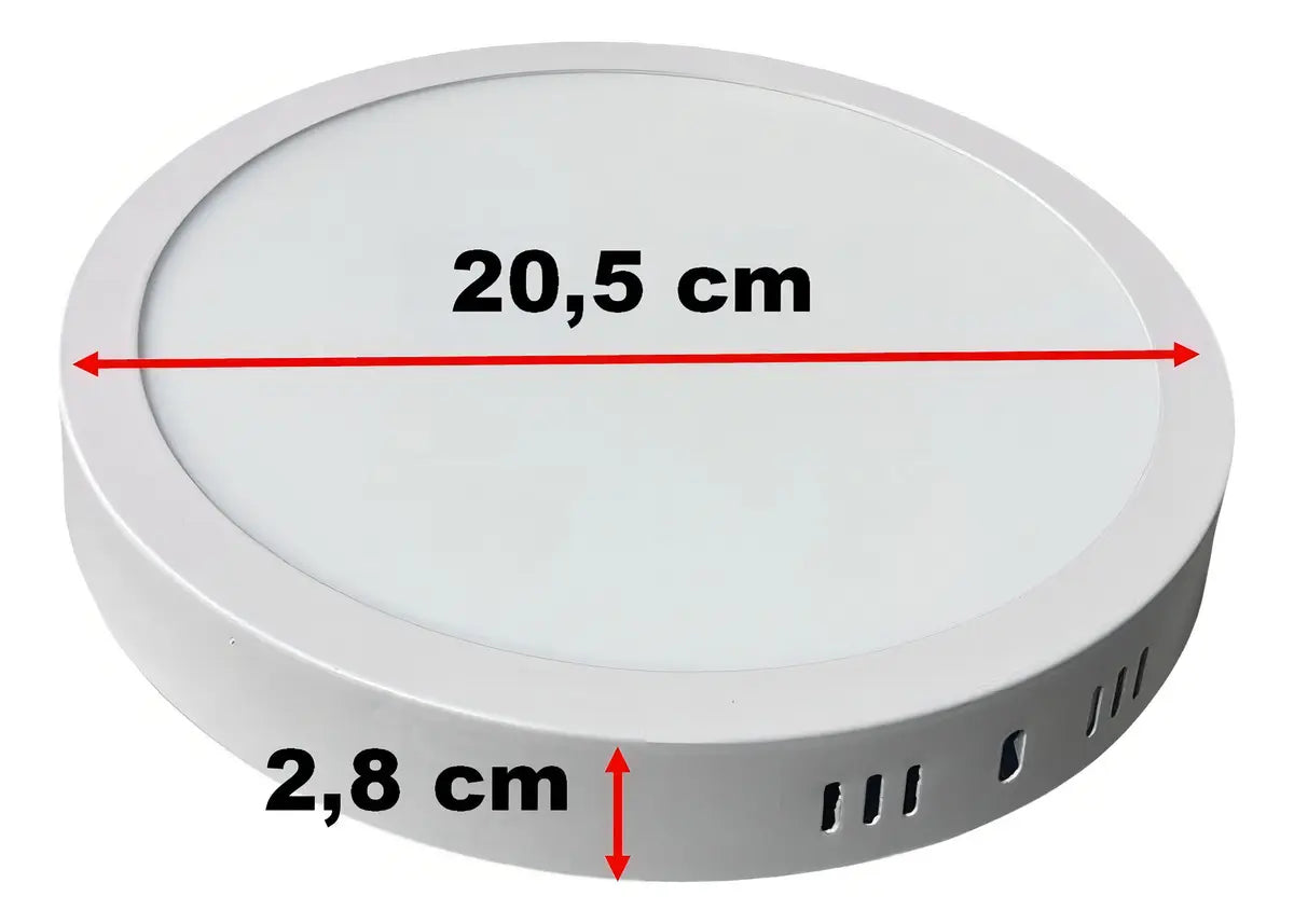 PACK 5 PLAFÓN LED 18W REDONDO - LUZ BLANCA FRÍA 6500K
