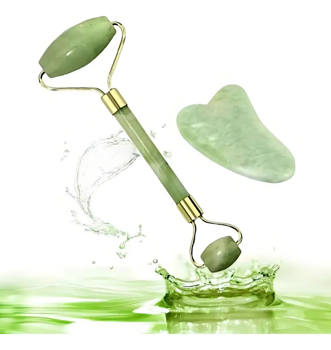 KIT BIENESTAR FACIAL (RODILLO JADE + PIEDRA GUA SHA + ANTIFAZ PARA DORMIR