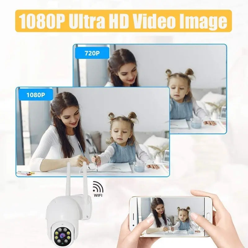 CÁMARA IP WIFI 1080HD IMPERMEABLE CON VISIÓN NOCTURNA