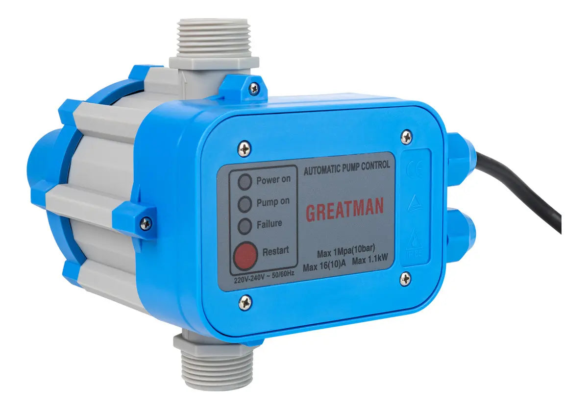 CONTROLADOR DE PRESIÓN AUTOMÁTICO PARA BOMBA DE AGUA 0.5HP / 1HP