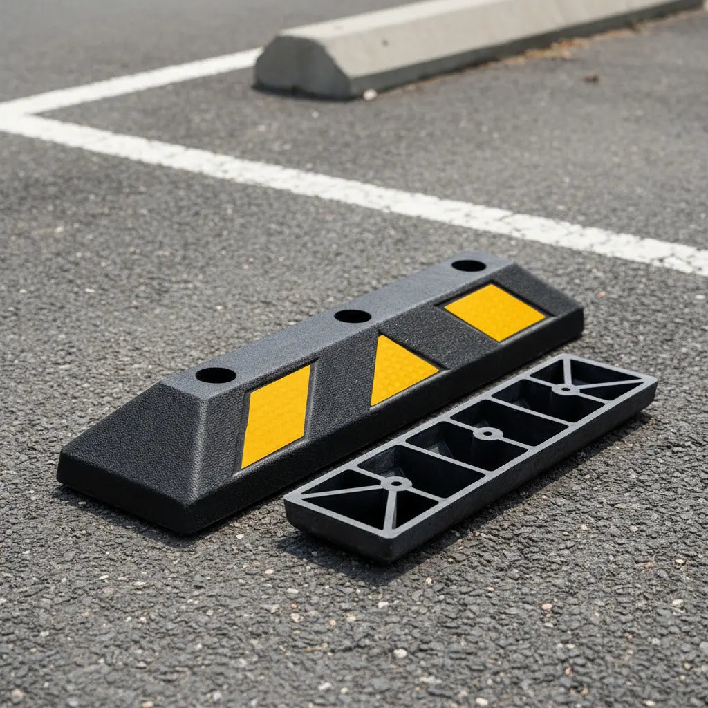 TOPE DE ESTACIONAMIENTO 60X15X10CM NEGRO/AMARILLO PARKING