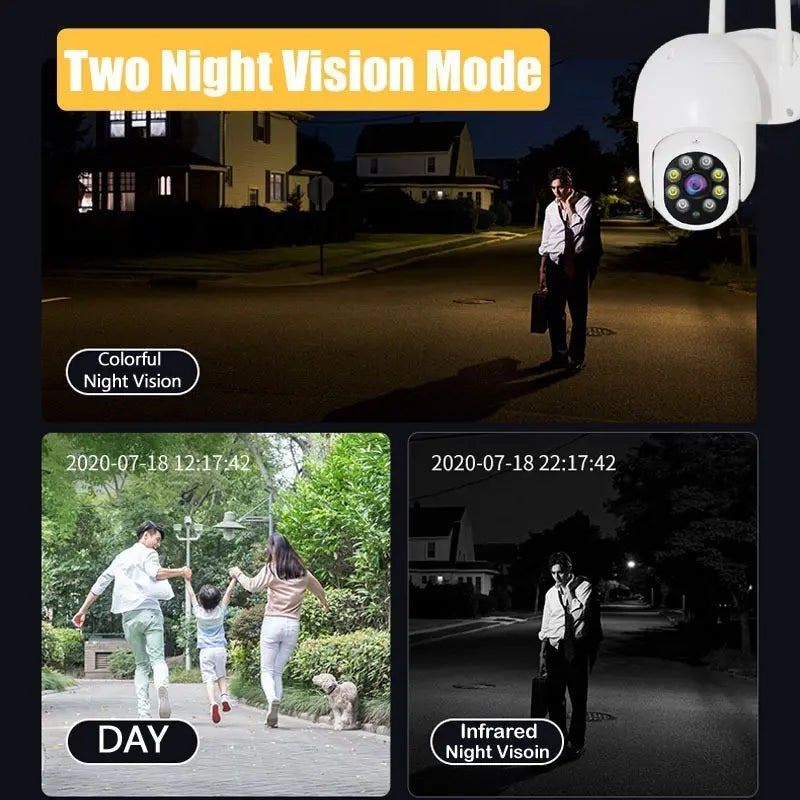 CÁMARA IP WIFI 1080HD IMPERMEABLE CON VISIÓN NOCTURNA