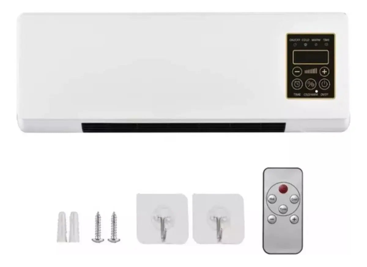 CALEFACTOR ELÉCTRICO AIRE ACONDICIONADO FRÍO Y CALOR PARA PARED -BLANCO