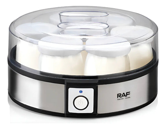 MÁQUINA FABRICANTE DE YOGURT 20W - 7 CUPOS COLOR PLATEADO