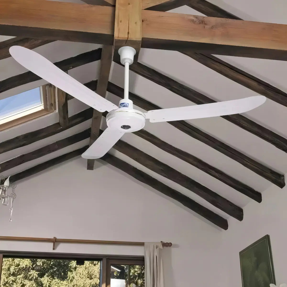 PACK X3 VENTILADORES DE TECHO METÁLICOS 3 ASPAS- 142CM BLANCO