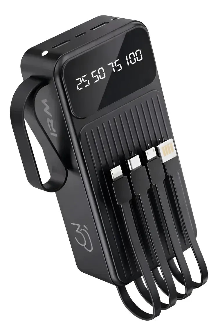 POWER BANK PRO13 30000mAH CON CABLES INTEGRADOS