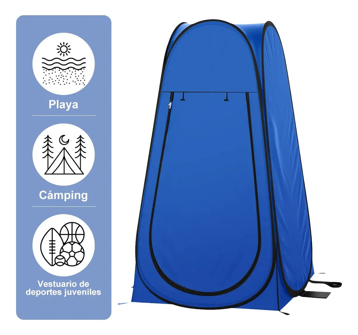 CARPA CAMPING PORTÁTIL PARA BAÑO VESTIDOR 1 PERSONA