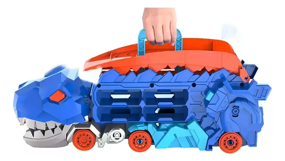 MINICAMIÓN DINOSAURIO CON 8 COCHES DE JUGUETE