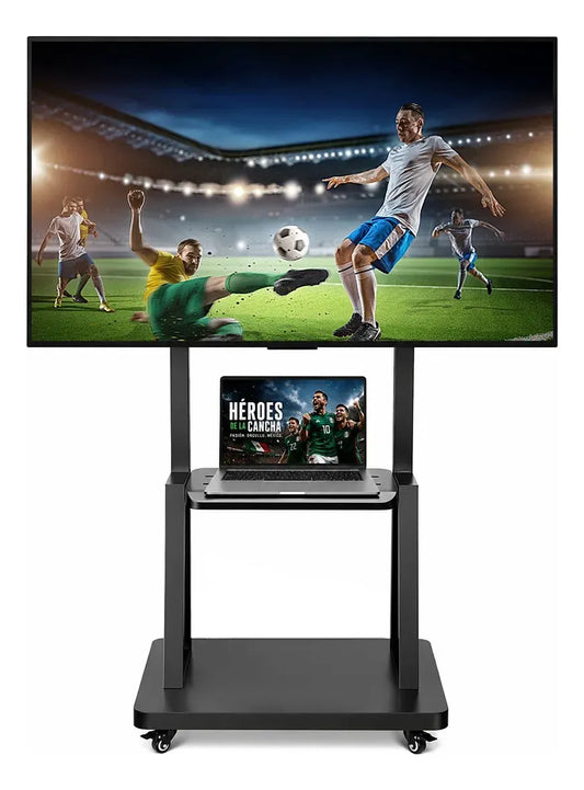 SOPORTE TV RACK MÓVIL CON RUEDAS 32" A 70" - BASE PEDESTAL STAND