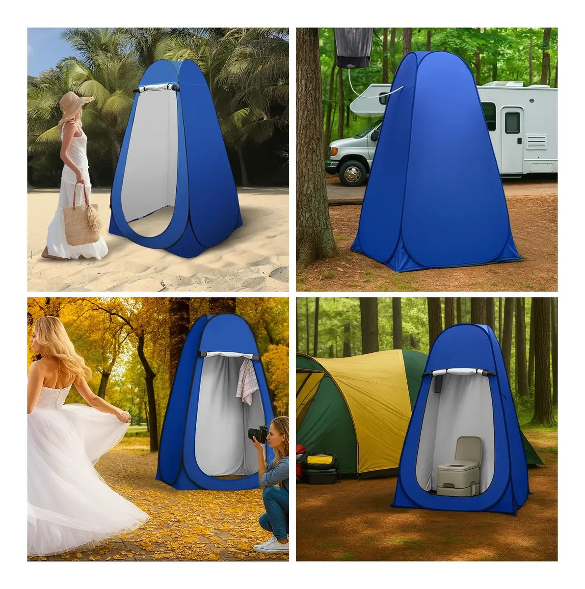 CARPA CAMPING PORTÁTIL PARA BAÑO VESTIDOR 1 PERSONA