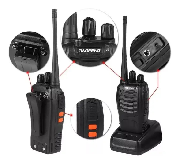 PACK 4 WALKIE TALKIES BAOFENG BF-888S - COMUNICACIÓN SEGURA Y EFECINETE