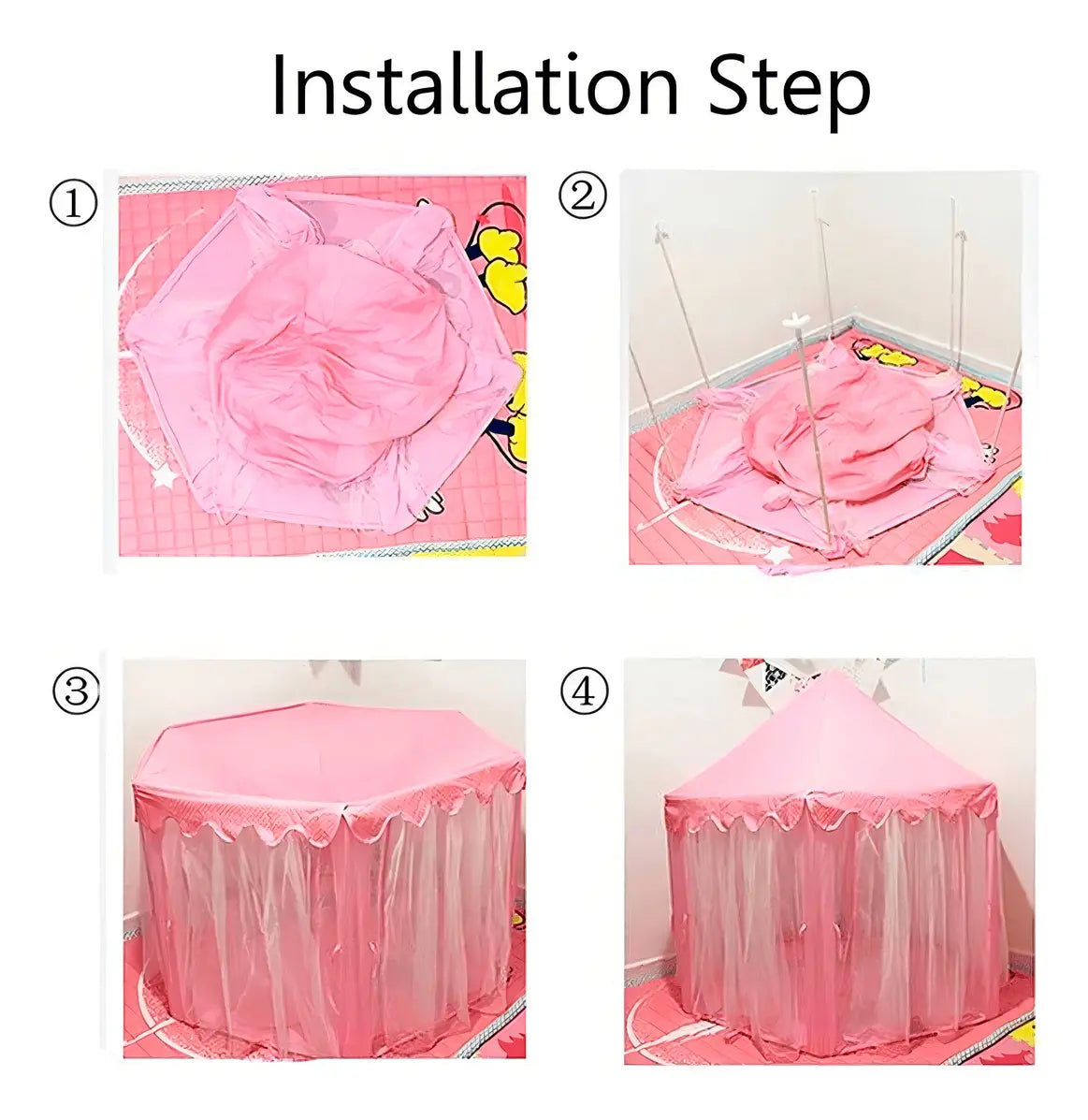 CARPA CASITA CASA INFANTIL CASTILLO PRINCESAS 140 CM