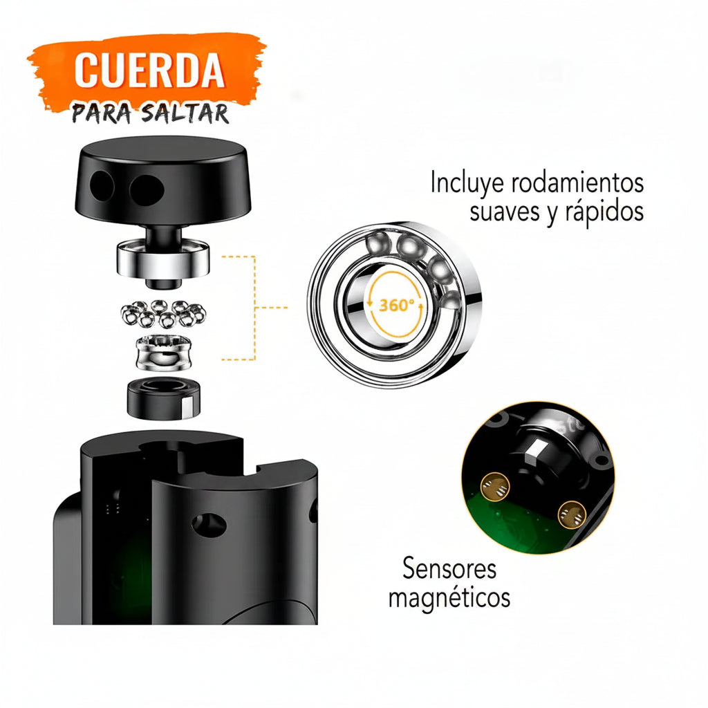 CUERDA DE SALTAR INALÁMBRICA CON CONTADOR DIGITAL