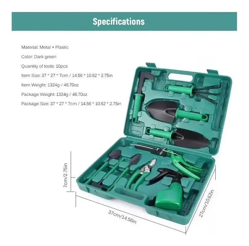 Kit Jardineria Jardin 10 Pzas