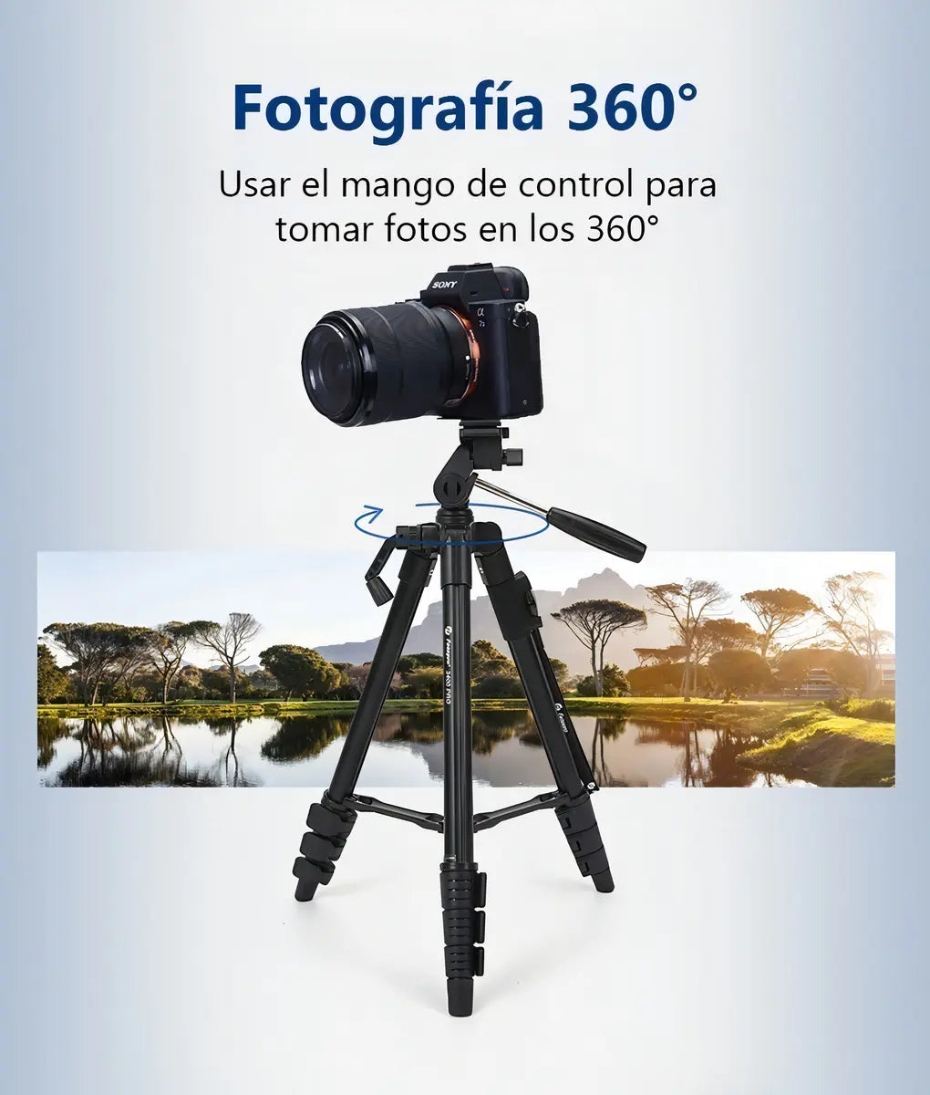TRÍPODE PLEGABLE PROFESIONAL SL- 3600 CON BOLSO - AJUSTABLE Y PORTÁTIL