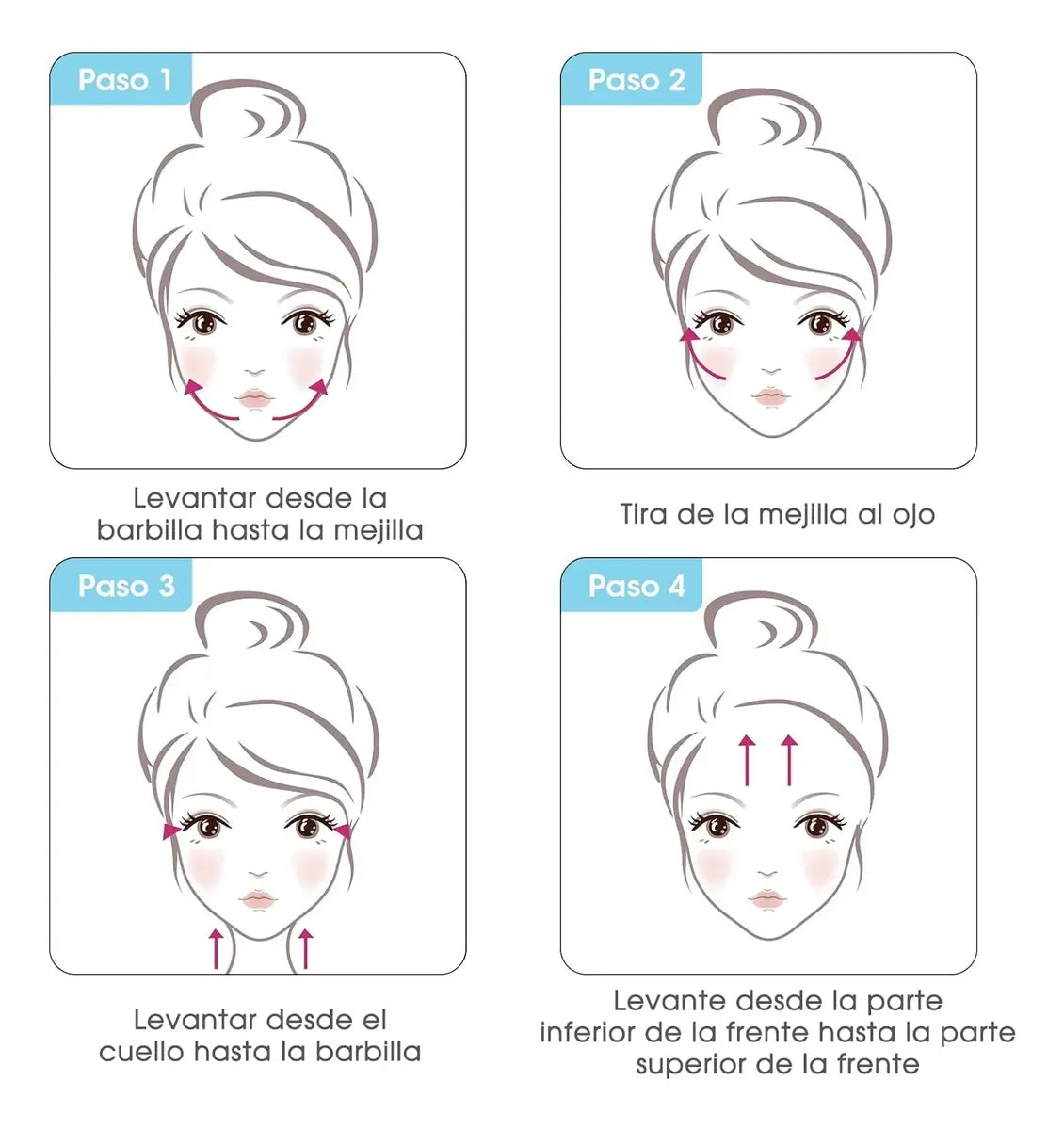 MASAJEADOR REDUCTOR PAPADA FACIAL CUELLO ANTIARRUGAS BLANCO