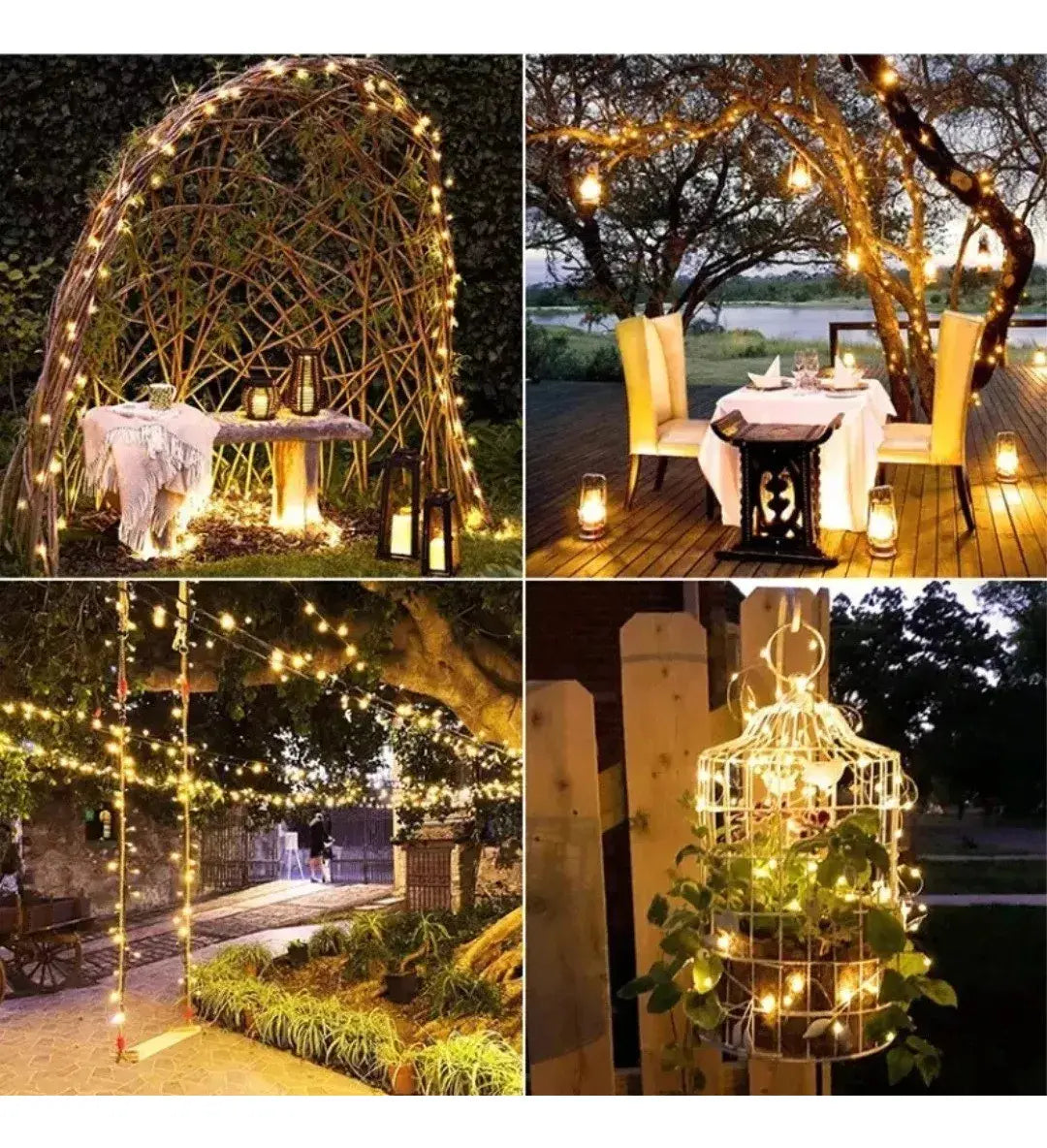 ROLLO DE LUCES LED 50 METROS A CORRIENTE LUZ CÁLIDA - DECORACIÓN NAVIDAD INTERIOR Y EXTERIOR