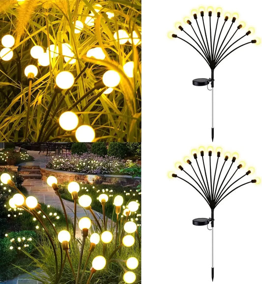 PACK 2 LUCES LUCIÉRNAGAS SOLARES CON BOLAS LED