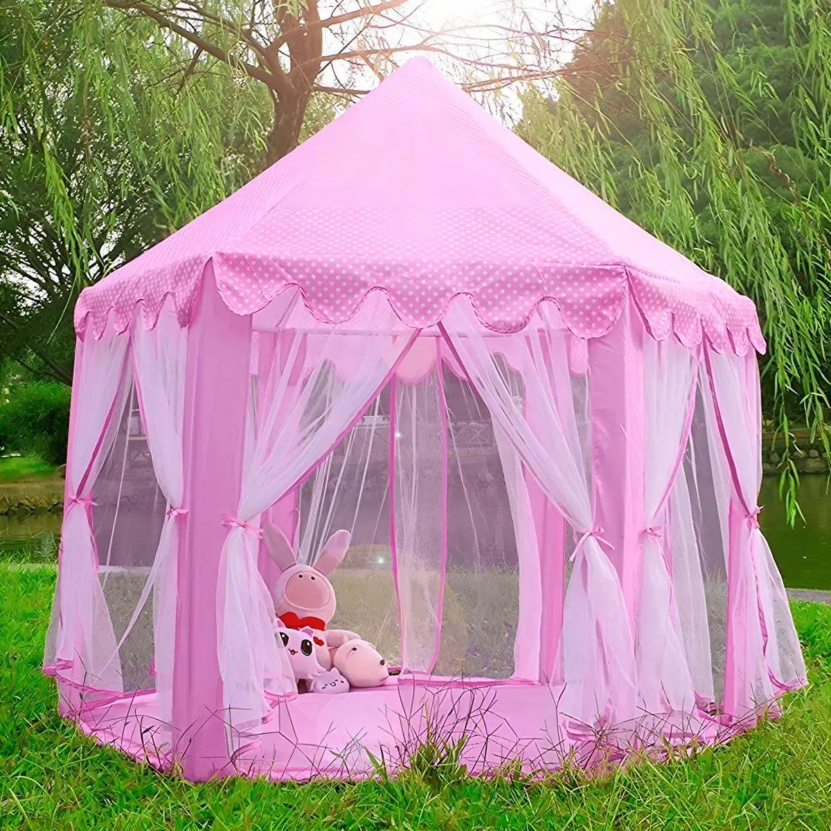 CARPA CASITA CASA INFANTIL CASTILLO PRINCESAS 140 CM