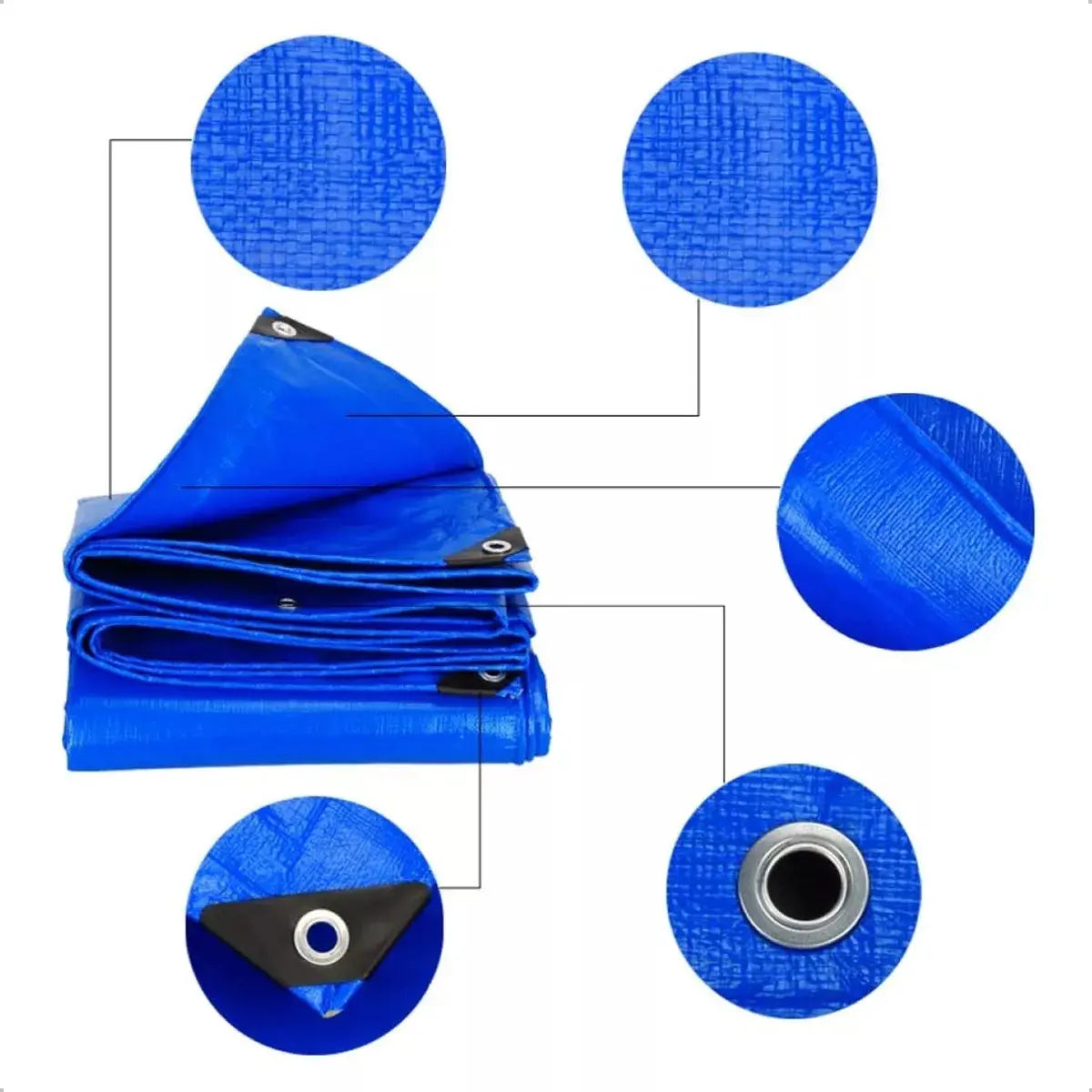 LONA CARPA MULTIUSO IMPERMEABLE 4X6 METROS COLOR AZUL
