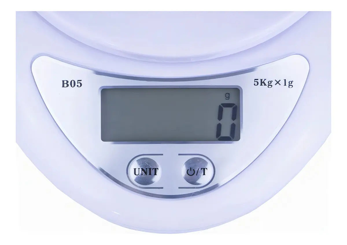 PESA DIGITAL MINI GRAMERA CON BOWL COCINA 5KG X 1G BLANCA