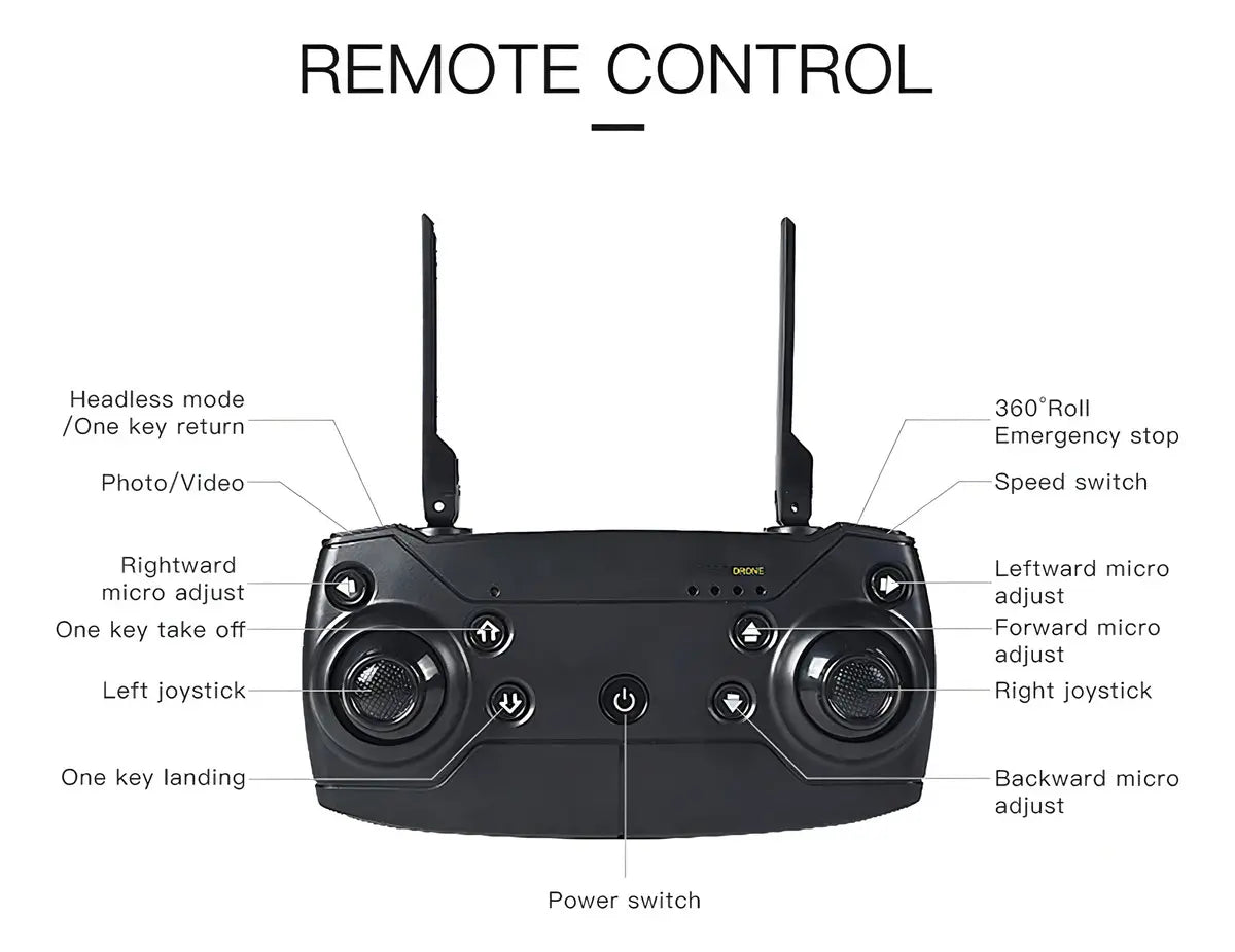DRONE E58 PRO RECARGABLE CÁMARA 4K WIFI 2.4GHz 4 EJES RC