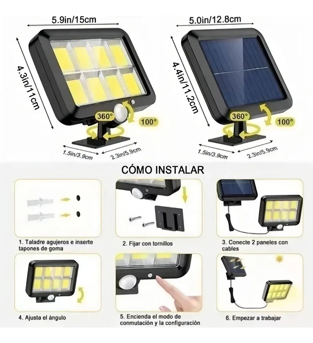 FOCO SOLAR LED EXTERIOR 100W ADK