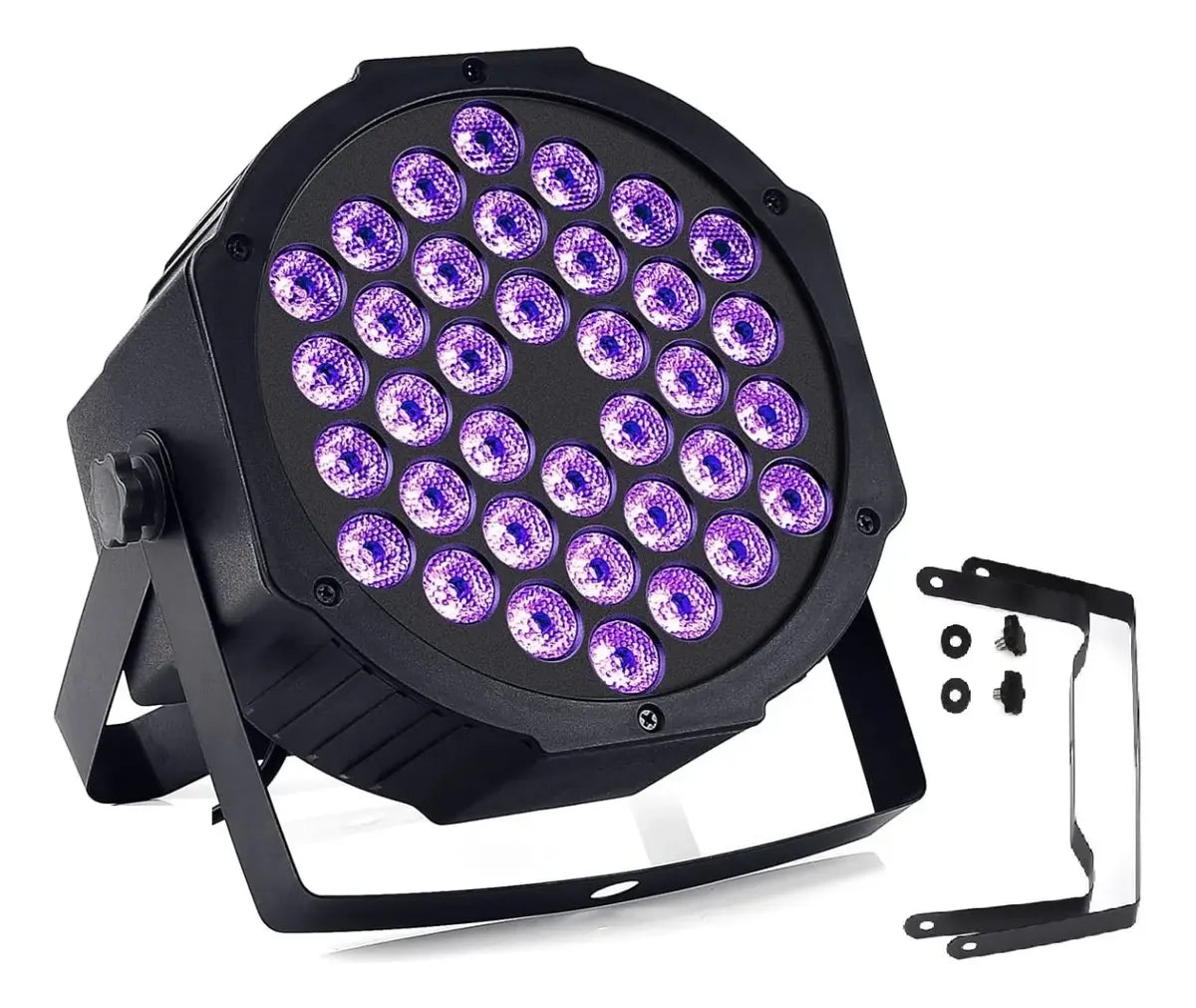 PACK  2 FOCOS UV 36 LED LUZ ULTRAVIOLETA PARA FIESTAS Y FLUORESCENCIA
