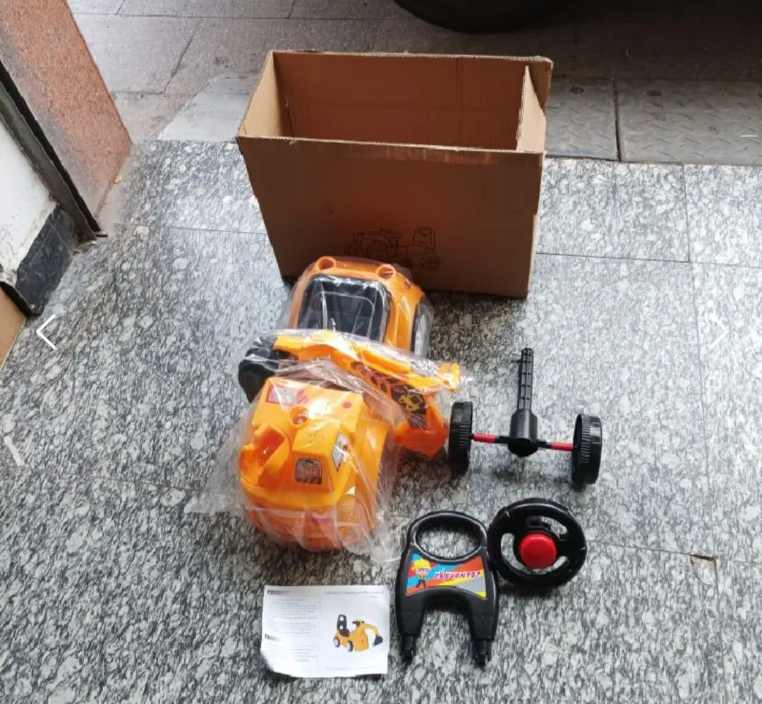 CARRE PASILLO EXCAVADORA INFANTIL CON LUZ Y SONIDO - AMARILLO