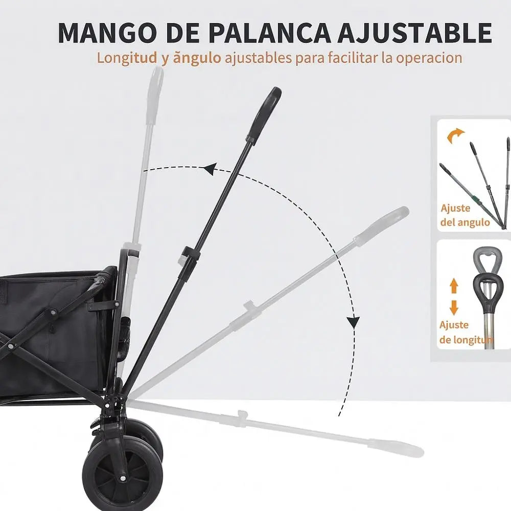 CARRITO PLEGABLE 100KG MULTIUSO CAMPING Y COMPRAS