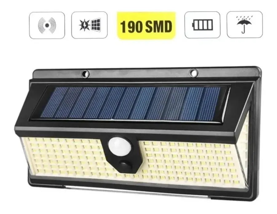 APLIQUE SOLAR DE PARED LED NEGRO PARA EXTERIOR