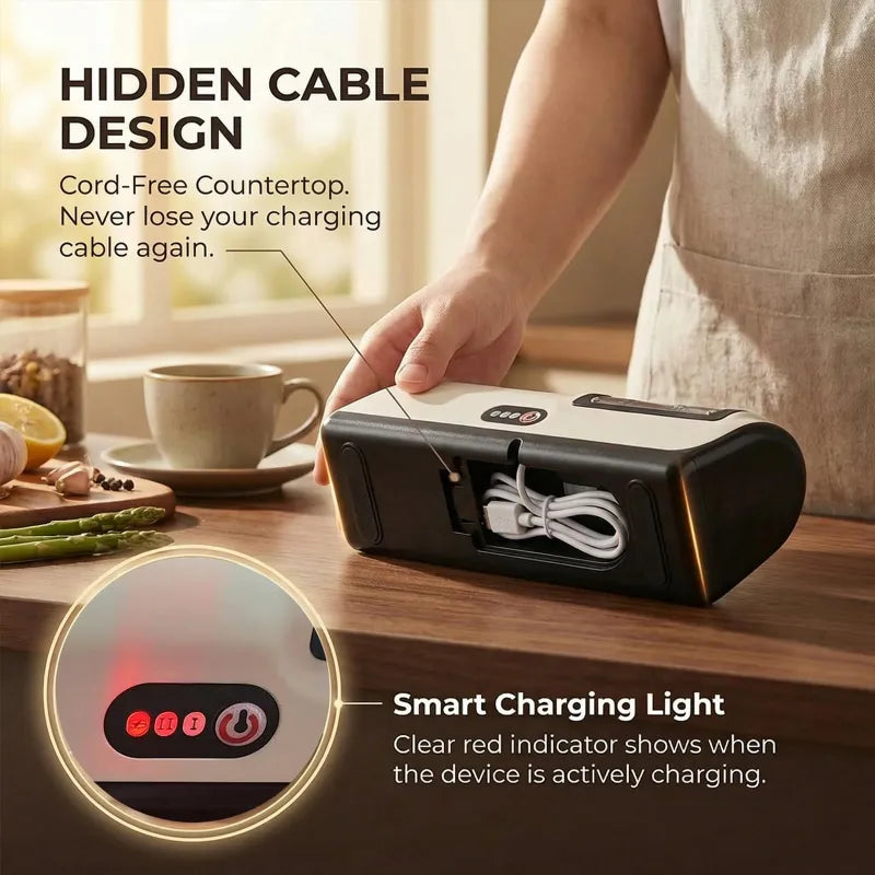 AFILADOR DE CUCHILLOS ELÉCTRICO PROFESIONAL 2 ETAPAS