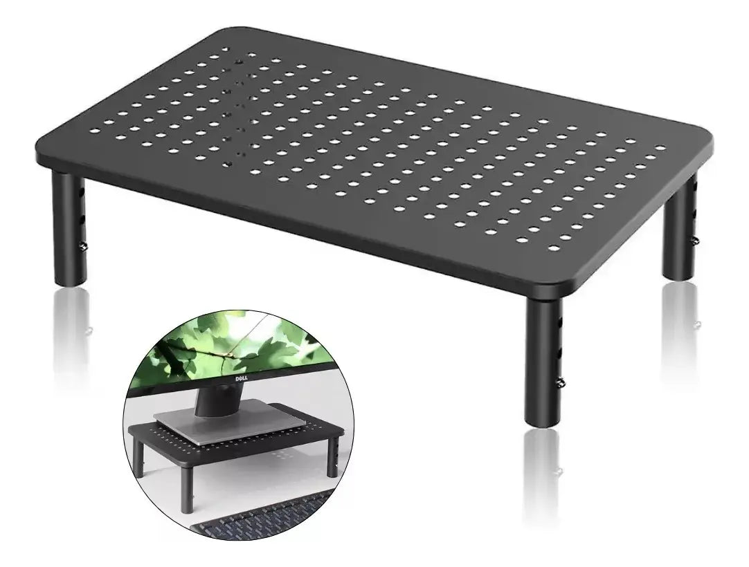 BASE SOPORTE MONITOR 3 ALTURAS AJUSTABLE PORTÁTIL PARA PC