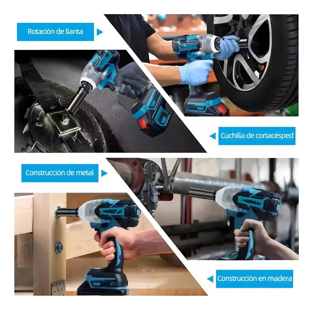 LLAVE DE IMPACTO INALÁMBRICA ALTA POTENCIA 88VF + 2 BATERÍAS