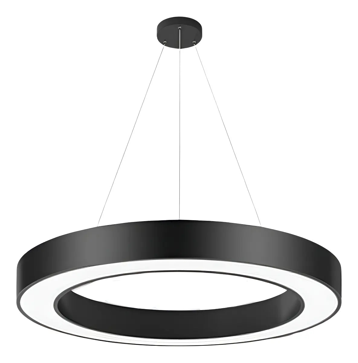 LÁMPARA LED COLGANTE REDONDA 36W MODERNA NEGRA 60CM