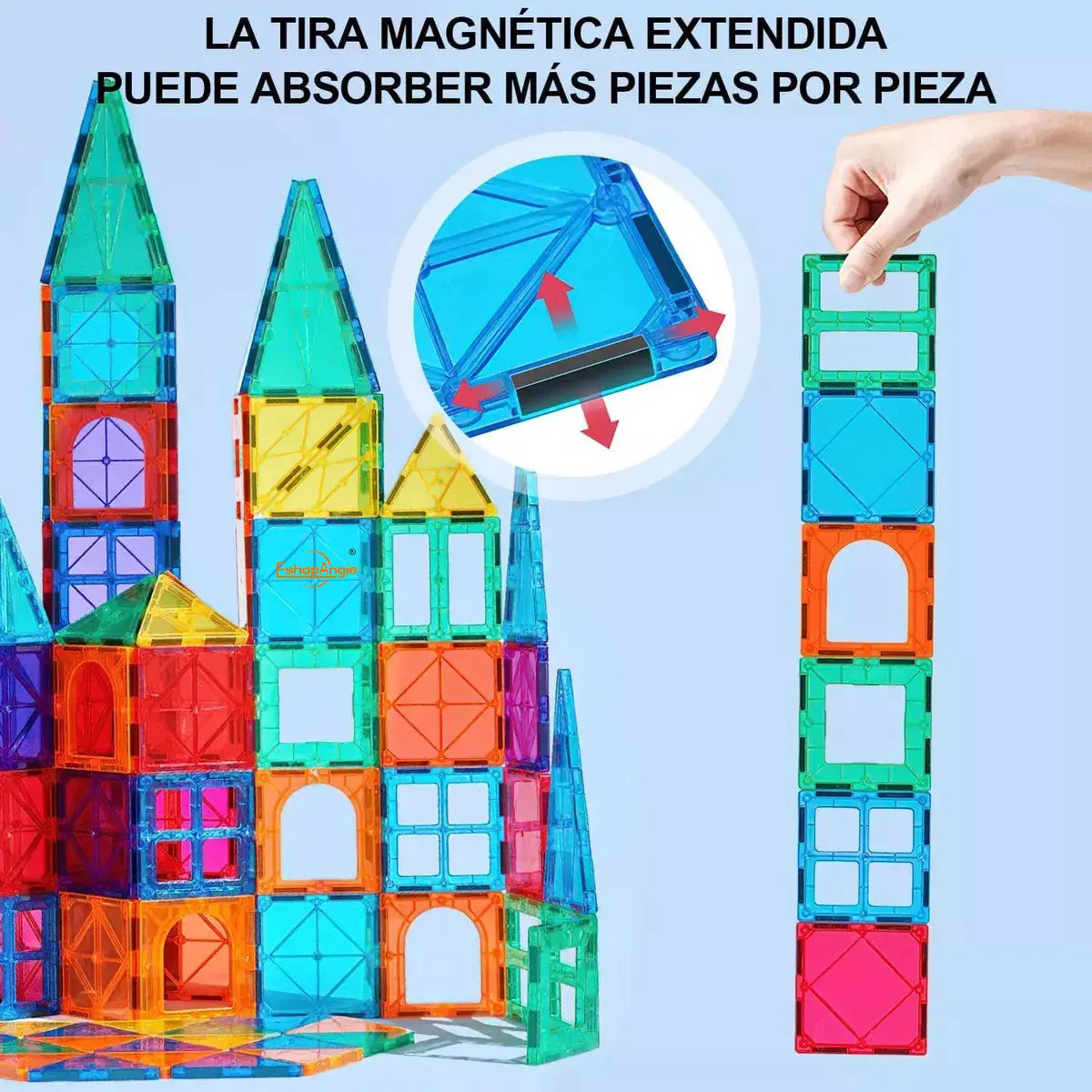 JUEGO DE BLOQUES DE CONSTRUCCIÓN MAGNÉTICOS 3D 100 PIEZAS